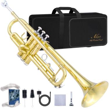 Imagem de Conjunto padrão de trompete ALLSET ABT-400 Bb com estojo e acessórios