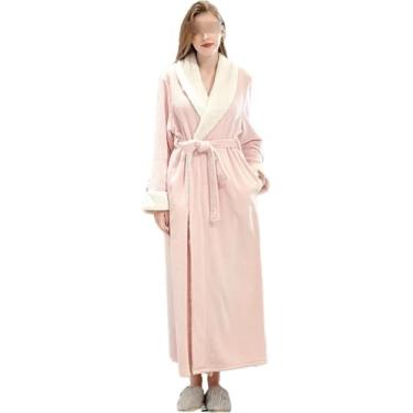 Imagem de Mulheres Inverno Longo Quente Flanela Roupão De Banho Amantes Roupões De Banho Grossos Homens Pijamas Sólido Roupão, Unisex pnnrk 23, M