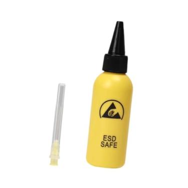 Imagem de Generic Kit de dispensador de fluxo líquido portátil vazio multifuncional garrafa de laboratório de solvente ESD Supplies anti-estática à prova de vazamentos, Amarelo