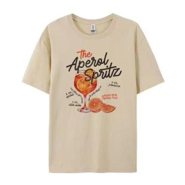 Imagem de Camiseta Feminina Retrô Aperol Spritz - Estampa Vintage em Algodão, BR