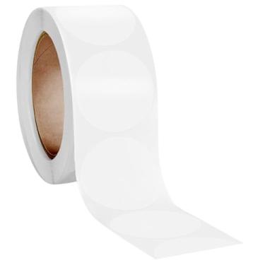 Imagem de SEWACC 500 peças por rolo de adesivos redondos transparentes, etiquetas autoadesivas de embalagem de varejo de 2,96 cm, para selante de abas de envelope, caixas e embalagens de presente