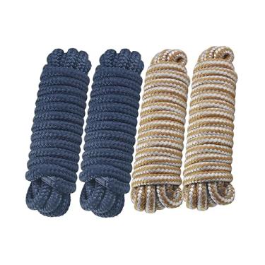 Imagem de Linhas de doca de barco TetherTite 5/8 polegadas 20/25/30 pés, linhas de doca de barco de nylon trançado duplo com laço, corda marinha de linha de amarração (1/5.1 cm*15.4')