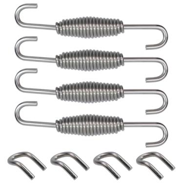 Imagem de Meprotal Mola de tubo de escape universal para motocicletas, 1 conjunto de mola de tubo de escape de 7,3 cm 73 mm, acessório modificado adequado para a maioria das motocicletas, scooters, quadriciclos