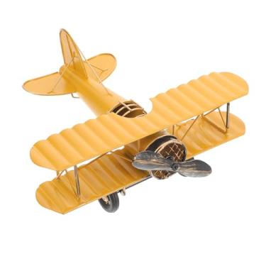 Imagem de Toyvian Modelo de Avião: Modelo de Biplano de Ferro Retrô, Decoração de Avião Vintage, Enfeite de Avião Retrô Pendurado para Presentes de Natal E Aniversário, Decoração para Casa E Escritório