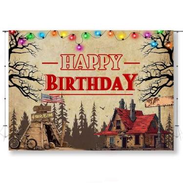 Imagem de KUKUSOUL 2,1 x 1,5 m Estranho cenário de aniversário castelo floresta fotografia fundo assustador casa meninos meninas mulheres chá de bebê decorações de festa de aniversário suprimentos adereços de