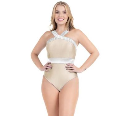 Imagem de Body Elástico Praia Detalhe Cintura Maiô Transparência - HYPE MODAS, C