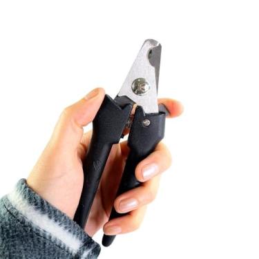 Imagem de Alicate Cortador De Unhas Para Pets Profissional Cães e Gatos Com Trava De Segurança Ergonomia e Precisão Para Uso Diário Fácil e Seguro (Preto)
