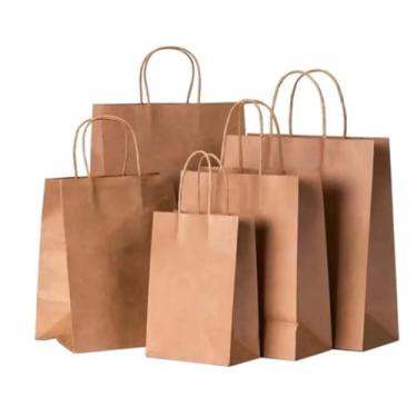 Imagem de Sacola de Papel Kraft Tamanho PP 21x15x8 cm – Kit 25 Unidades – Embalagem Presente, Lembrancinha e Loja