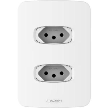 Imagem de Tomadas Padrão 20A com Placa 4x2 Gracia Maxx Alumbra Branco