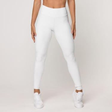 Imagem de Calça Legging Fitness Feminina Poliamida Canelada Academia Elevate - L