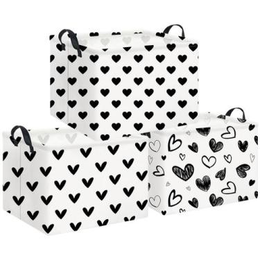 Imagem de Cesta de presente de ovo de páscoa retangular HKEC para crianças, 3 un