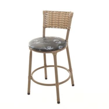 Imagem de Banqueta Baixa Encapada Junco CAPPUCCINO Bar Bistro Americana Cozinha 