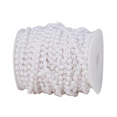 Imagem de Casamento branco Beads Garland YoungJewl Faux Pearl 6 mm 25 m