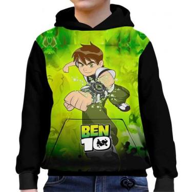 Imagem de Moletom Ben 10 Infantil UNISSEX Herois Desenho Blusa canguru - Alemark