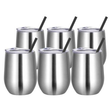 Imagem de Copos de vinho VEGOND de 12 onças, pacote com 6 unidades, isolados em 