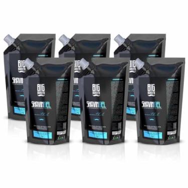 Imagem de Kit 6x Shaving Gel De Barbear Menthol 1kg Refil Big Barber