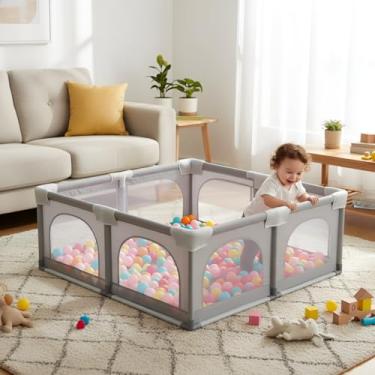 Imagem de Cercado Para Bebês Chiqueirinho Playground Infantil Grande Desmontável e Resistente – Ideal Para Meninos e Meninas - CERCADINHO -180x150x68 Iwmabru