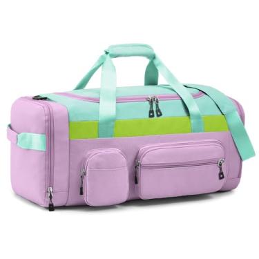 Imagem de WOOMADA Bolsa infantil grande para viagens, durante a noite ou fim de semana, 50,8 cm, Roxa