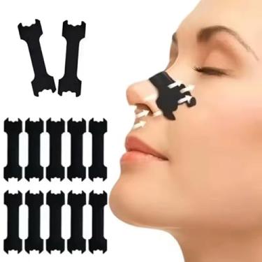 Imagem de Expansor Nasal Anti-Ronco Kit com 4 Tamanhos, Clipe Nasal Reutilizável para Respiração e Redução de Ronco, com Aplicador e 30 Adesivos Magnéticos