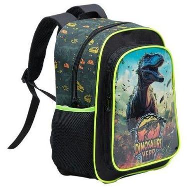 Imagem de Mochila De Costas M Escolar Infantil Dinossauro Yepp, PRETO
