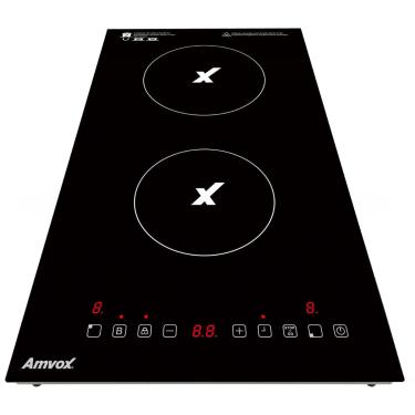 Imagem de Cooktop 2 Bocas por Indução Amvox 1500W ACT 204 Turbo Black 220V