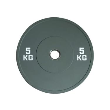 Imagem de Anilha De Borracha Lpo colorida C/Furo Olímpico 50 mm 5kg, treinamento levantamento de peso, academia e praticas cross fit fitness