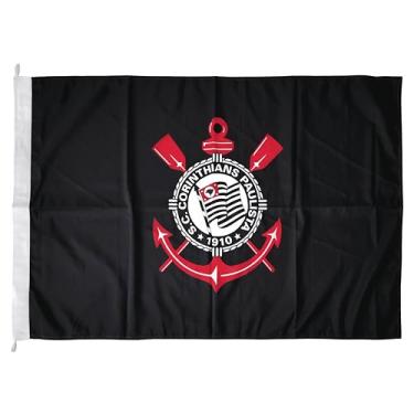 Imagem de BANDEIRA OFICIAL CORINTHIANS 2 PANOS - 0,90 X 1,30M