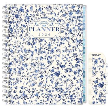 Imagem de GuassLee Agenda grande 2026, agenda semanal e mensal de janeiro de 2026 a dezembro de 2026, agenda de calendário de 21,6 x 28 cm com bolso traseiro, adesivos para material escolar de escritório em