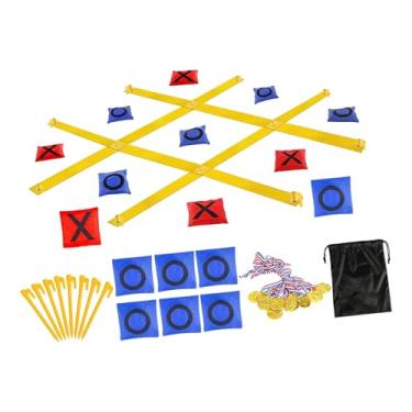 Imagem de Vaveren Jogo da Velha para Exterior, Jogo Clássico e para Festas e Dias de Carnaval, Ideal para Crianças, Adultos Famílias em Churrascos, Jogo Da Velha Amarelo