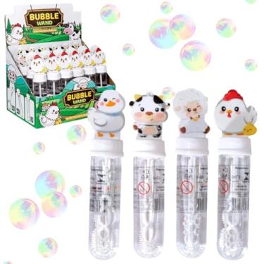 Imagem de Kit 24 Bolhas de Sabão Lembrancinha Unisex Festa Infantil Fazendinha Pato, Vaca, Ovelha, Galinha Lembrança Aniversário Revenda