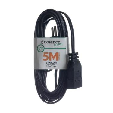 Imagem de Extensão 1 Tomada 5 Metros 20A Bipolar Preto Connect Hard Fiolux - 000
