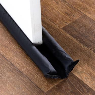 Imagem de Protetor Veda Porta Duplo, Impermeável com Enchimento em Espuma, 70-100cm, Proteção Contra Poeira e Insetos (Preto, 100cm)