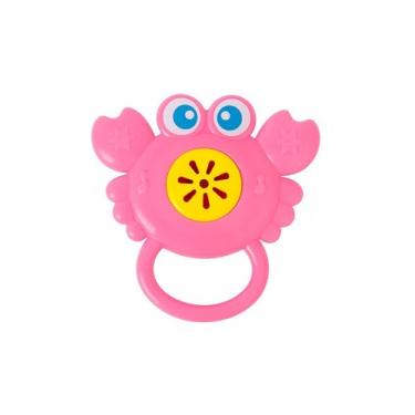 Imagem de BRINQUEDO BEBE DIVERTIDO RECOMENDADO PARA + 6 MESES (carangueijo siri 10 cm rosa)