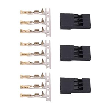 Imagem de Garosa Kit de Conector Macho JR Plug 11.010, Kit de Pinos DIY ABS de Latão Banhado a Ouro 100 Peças para Equipamentos Eletrônicos e Modelos de Aeronaves, Tecnologia de Soldagem para Desempenho