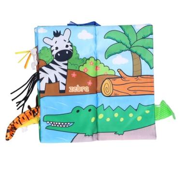Imagem de ASHATA Livro de Pano Colorido para Bebês Com Padrões Fofos, Livro de Pano Educacional de Estimulação Sensorial para Bebês, Adequado para Crianças, material: , tamanho: 22 X 12 Cm ((floresta))