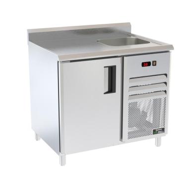 Imagem de Balcão Congelados Venâncio 100cm Linha Prime Inox Borda Espelhada Com Cuba 110V Pcch10-42273