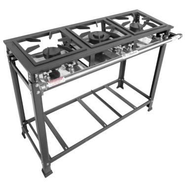 Imagem de Fogão Industrial 3 Bocas 2 Simples Standard Baixa Pressão Mr Fogões 30x30 P5