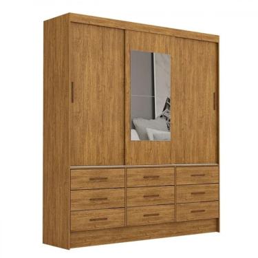 Imagem de Guarda Roupa Sevilha 3 Portas 9 Gavetas Com Espelho Carioca Moveis Cinamomo