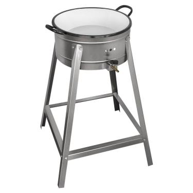 Imagem de Fritador Pasteleiro A Gás Cefaz Alta Pressão Com Tacho N 20 Esmaltado Fpi-20