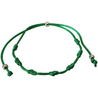 Imagem de Pulseira 7 Nós Verde - Saúde - Castelo Artesanal