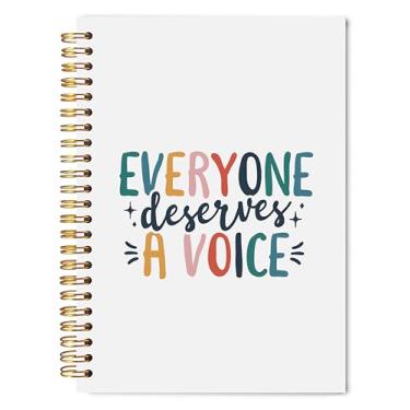 Imagem de Welshower Caderno de terapia da fala 14 x 20 cm, caderno de presentes para fonoaudiólogos, cadernos para anotações, todos merecem um caderno espiral de capa dura de voz