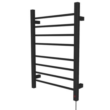 Imagem de Toalheiro Térmico Grande 2 Toalhas Circolare Due Preto 220V Direito