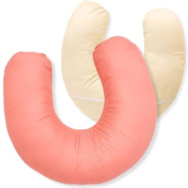 Imagem de Almofada Amamentação Micropercal 400 Fios Cores Lisas (Rosê e Palha)