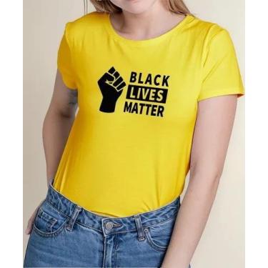 Imagem de Camiseta Camisa Adulto Feminina Masculina Algodão Consciência Negra Bl