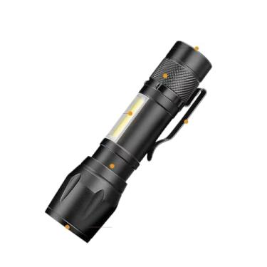 Imagem de Kit 10 De Mini Lanterna Tatica Com Led E Zoom Recarregável Usb