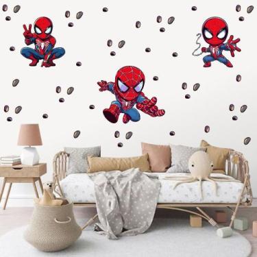 Imagem de Adesivo De Parede Homem Aranha Heróis Spider-man Cute Baby - Adesivos 