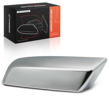 Imagem de A-Premium Tampa do espelho retrovisor do lado do motorista - compatível com Chevrolet Silverado 2500 3500 HD e GMC Sierra 1500 Limited, Sierra 2500 3500 HD - Prata polida, sem furo de seta