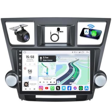 Imagem de 12 núcleos 6G RAM 128G ROM DSP TDS para Toyota Highlander Radio 2008-2013: tela sensível ao toque de 10,2 polegadas estéreo para carro O host suporta 5G sem fio carplay Android Navegação GPS