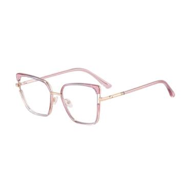 Imagem de HCPIHF Armação de óculos grande transparente para mulheres (6)