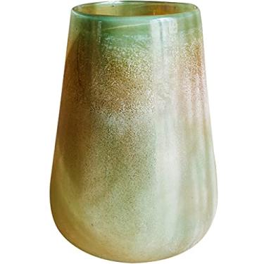 Imagem de YYBOES Vaso de vidro para flores, vasos decorativos, feito à mão, vintage, vaso de vidro, estilo europeu, sala de estar, hidropônico, fosco, arranjos de flores, ornamentos que combinam com tudo